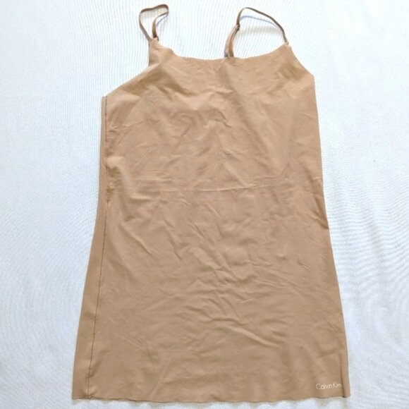 Calvin Klein Other - Calvin Klein camisole tank top laser cut tan color women's Small